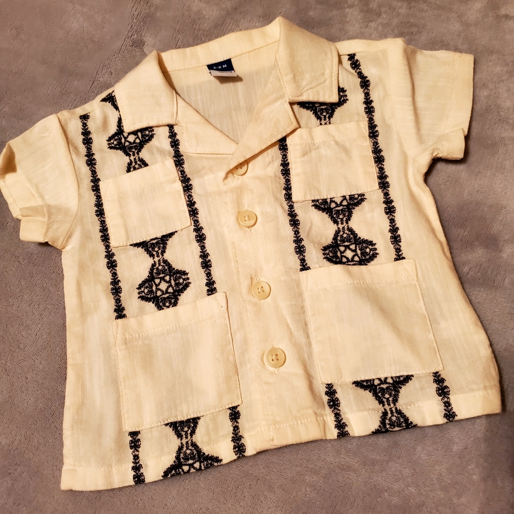 Old Navy 3-6 Month infant baby button down shirt top